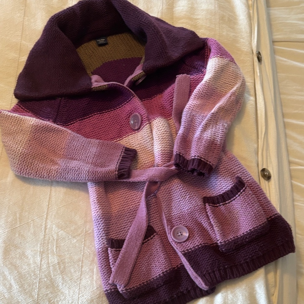 GAP Toddler Knit Sweater - Purple and Brown